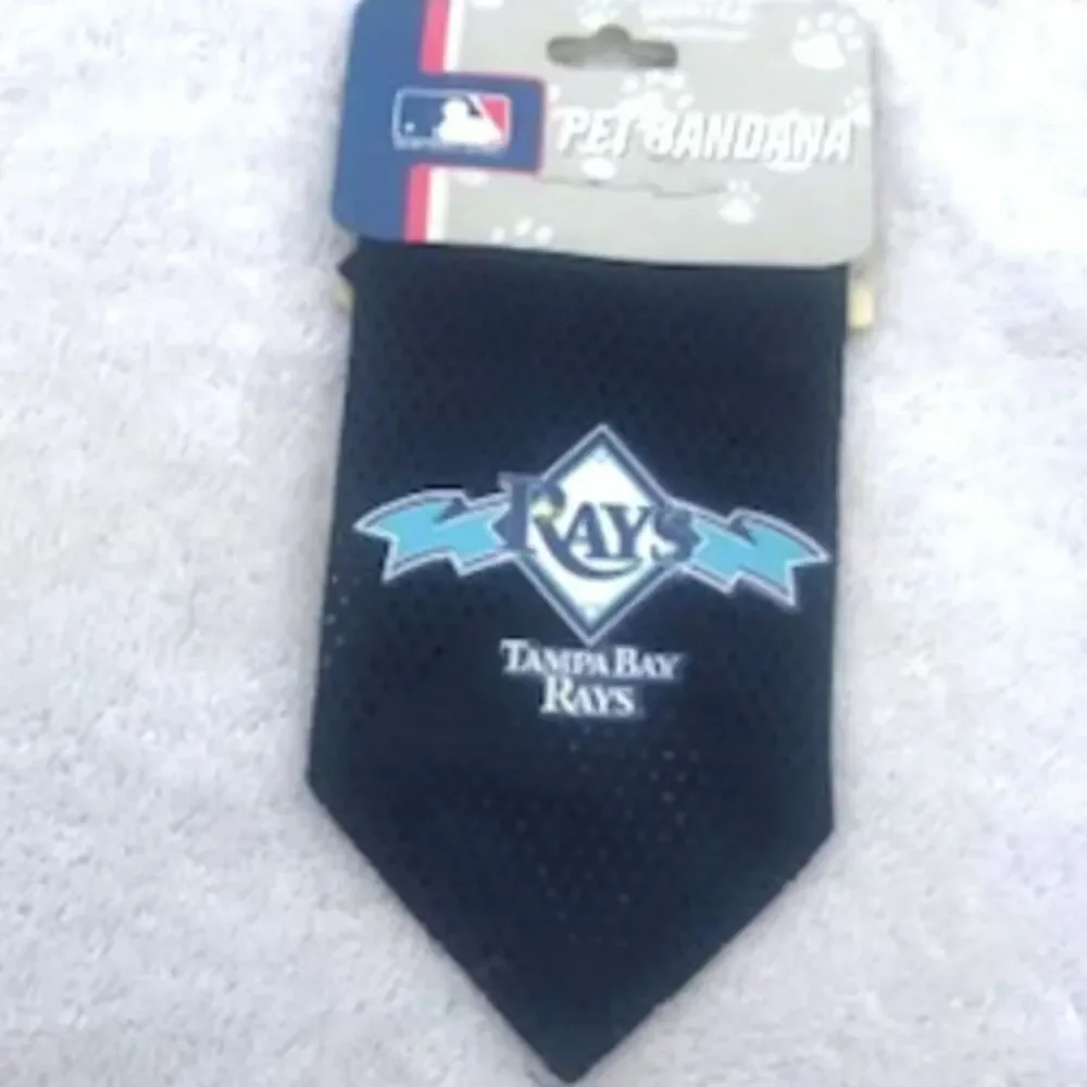 Size: Small Tampa Bay Rays Doggie Bandanas . (2) Bandana Bundle . New w/ Tags